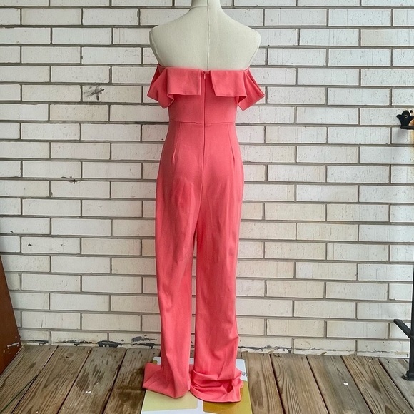 NWOT Peach Cowl Neck Jumpsuit Emory Park Sleeveless Off Shoulder Romper Dress - Picture 3 of 12